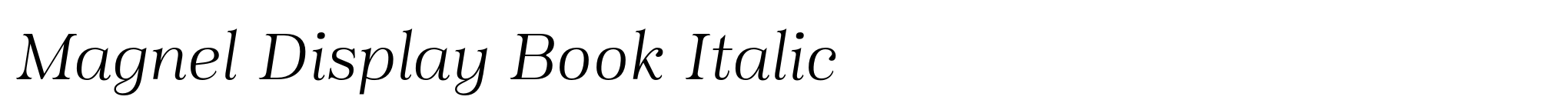 Magnel Display Book Italic image
